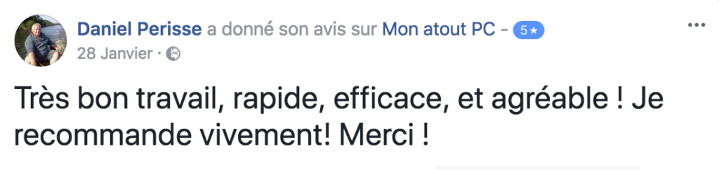 Avis Facebook - MonatoutPC